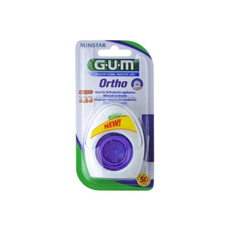 Sunstar Italiana Gum Ortho Floss Filo Spugnoso 50 Pezzi